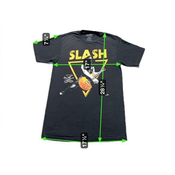 Slash Guitar Graphic T-Shirt Black Small Rock Band American Classics - Picture 4 of 5
